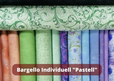 Materialpackung Courleys Patchworkkurs - Einsteiger 2 "Bargello" - Individuell Pastell